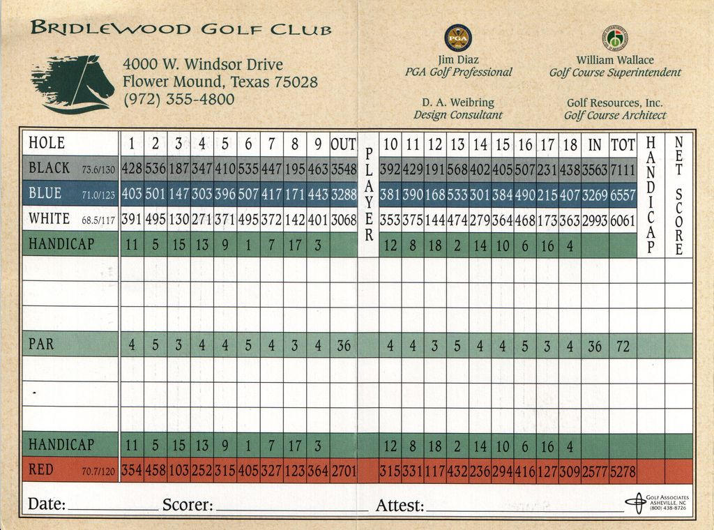 Bridlewood Golf Club Dallas Public Course The Course